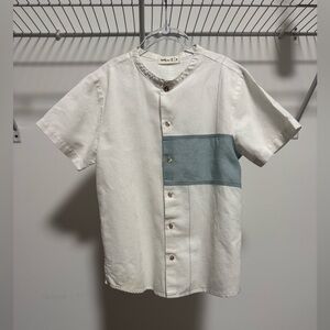 Pastel Kids Short Sleeve Button Down Shirt Size 8